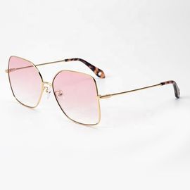 Geformte Metallsonnenbrille kundenspezifische Damen-stilvolle Lebensstil-Sonnenbrille-Frauen-Pentagons fournisseur