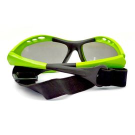 Grüne Farbe-Watersports-Sonnenbrille-schwarzes Gumminasen-Auflagen-kundengebundenes Logo fournisseur