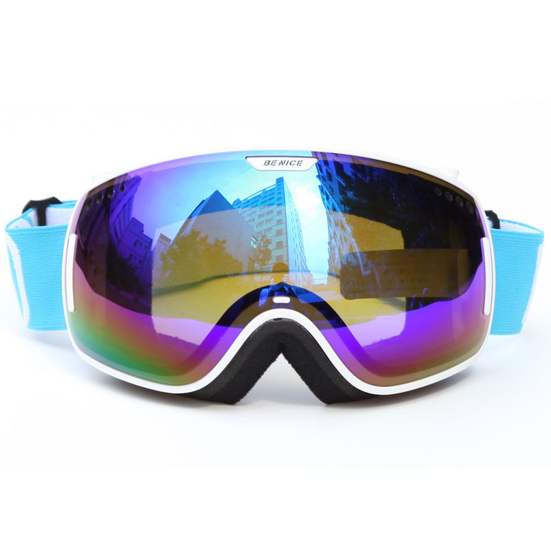 Bergsteigen-Unigear widergespiegelte Ski-Schutzbrillen, Antinebel-Ski-Schutzbrillen-Blau-Farbe fournisseur