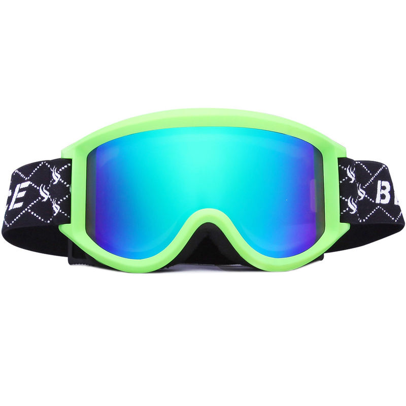 Grüne Farbbequeme Ski-Gläser, Schnee-Schutzbrillen-Anpassungs-Nylon-Bügel fournisseur