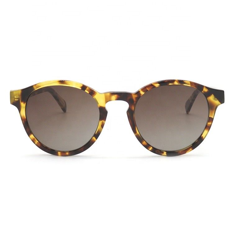 Schützt sich runde Mode-Sonnenbrille polarisierte Schildkröten-Azetat-Sonnenbrille für Auge fournisseur